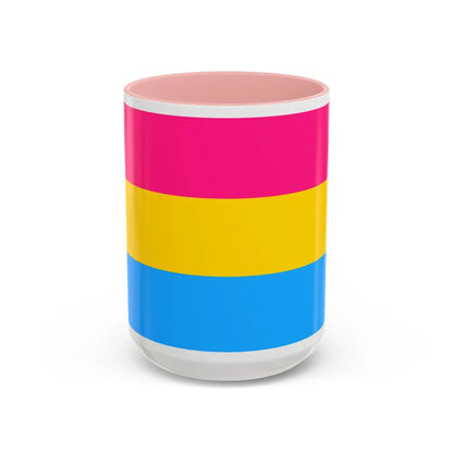 Pansexuality Pride Flag - Accent Coffee Mug-15oz-Pink-Go Mug Yourself