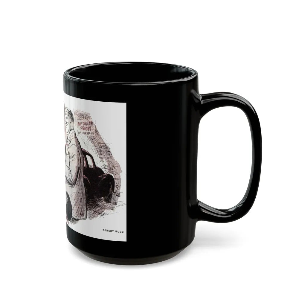 Call it Even, Collier's, March 15, 1952 - Black Coffee Mug-Go Mug Yourself