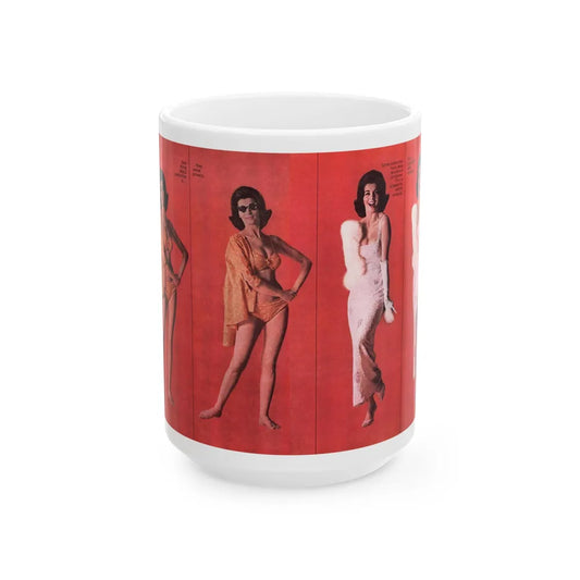 Nancy Kovack #96 - Esquire June 1961 (Vintage Female Icon) White Coffee Mug-15oz-Go Mug Yourself