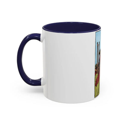 The 6 of Wands (Tarot Card) Accent Coffee Mug-Go Mug Yourself