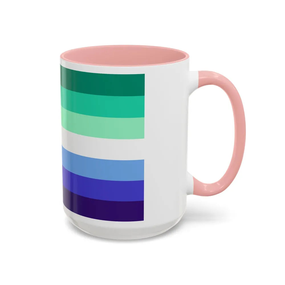 Gay Men Pride Flag - Accent Coffee Mug-Go Mug Yourself