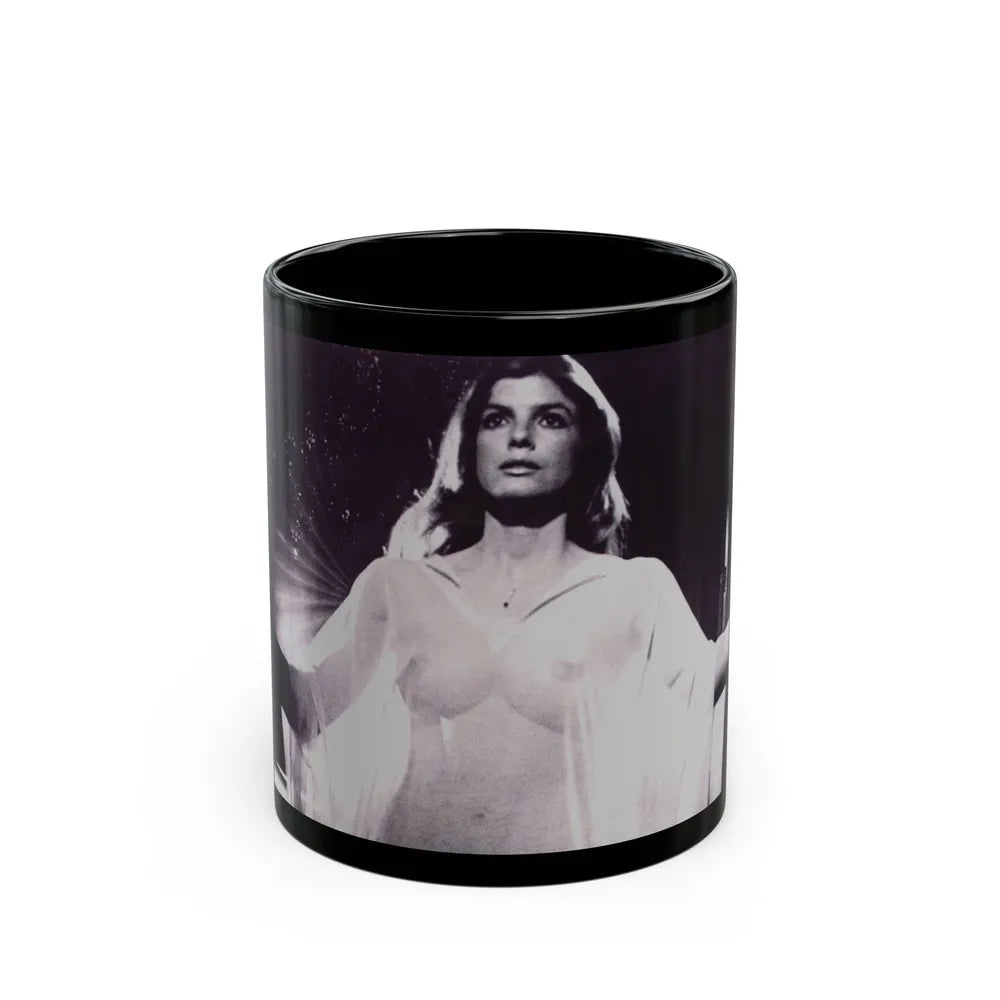 Katharine Ross #22 - 8x10 Stepford Wives '75 B&W Off Camera See through night gown Promo Photo Re-Print (Vintage Female Icon) Black Coffee Mug-11oz-Go Mug Yourself