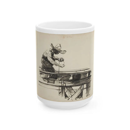 Blue Book Magazine Illustration - White Coffee Mug-15oz-Go Mug Yourself