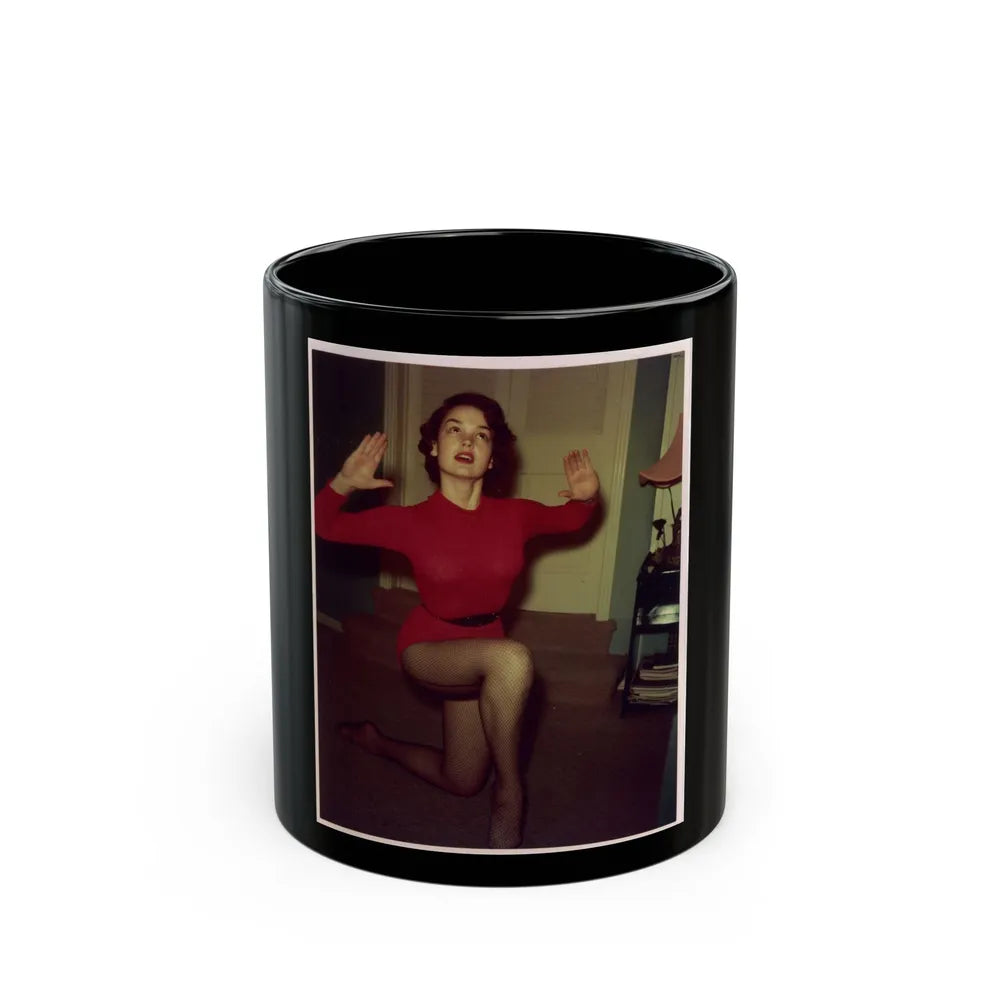 Kathryn Grant #132 (Vintage Female Icon) Black Coffee Mug-11oz-Go Mug Yourself