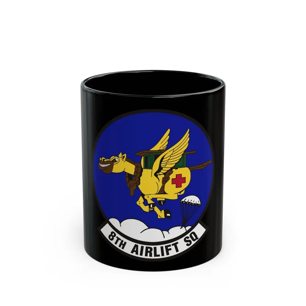 8th Airlift Squadron (U.S. Air Force) Black Coffee Mug-11oz-Go Mug Yourself