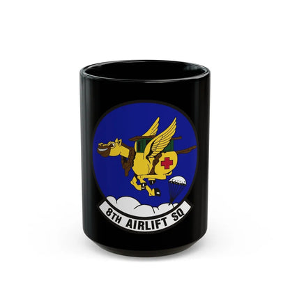 8th Airlift Squadron (U.S. Air Force) Black Coffee Mug-15oz-Go Mug Yourself