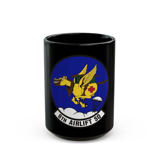 8th Airlift Squadron (U.S. Air Force) Black Coffee Mug-15oz-Go Mug Yourself