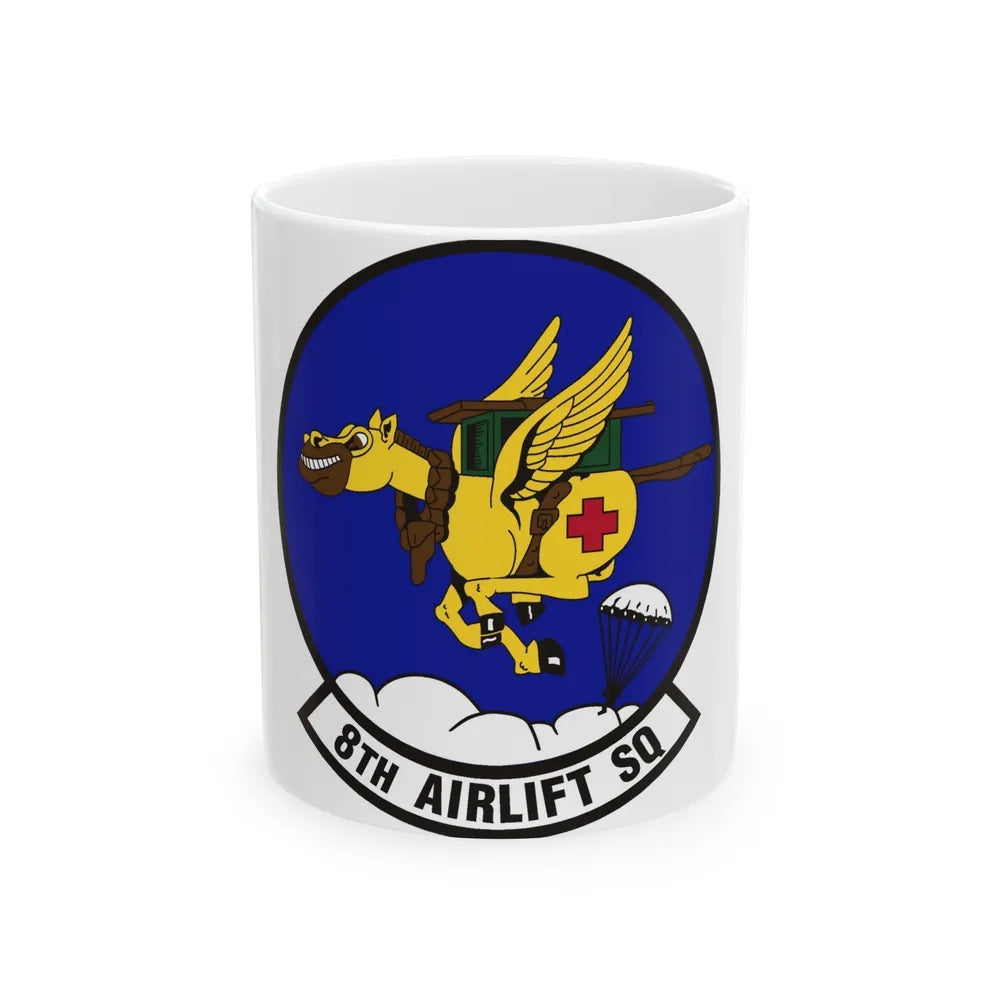 8th Airlift Squadron (U.S. Air Force) White Coffee Mug-11oz-Go Mug Yourself