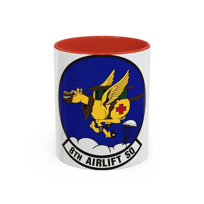 8th Airlift Squadron (U.S. Air Force) Accent Coffee Mug 11oz Red - Go Mug Yourself