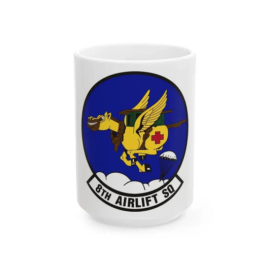 8th Airlift Squadron (U.S. Air Force) White Coffee Mug 15oz - Go Mug Yourself
