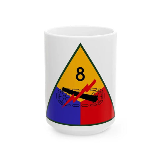 8th Armored Division (U.S. Army) White Coffee Mug 15oz - Go Mug Yourself