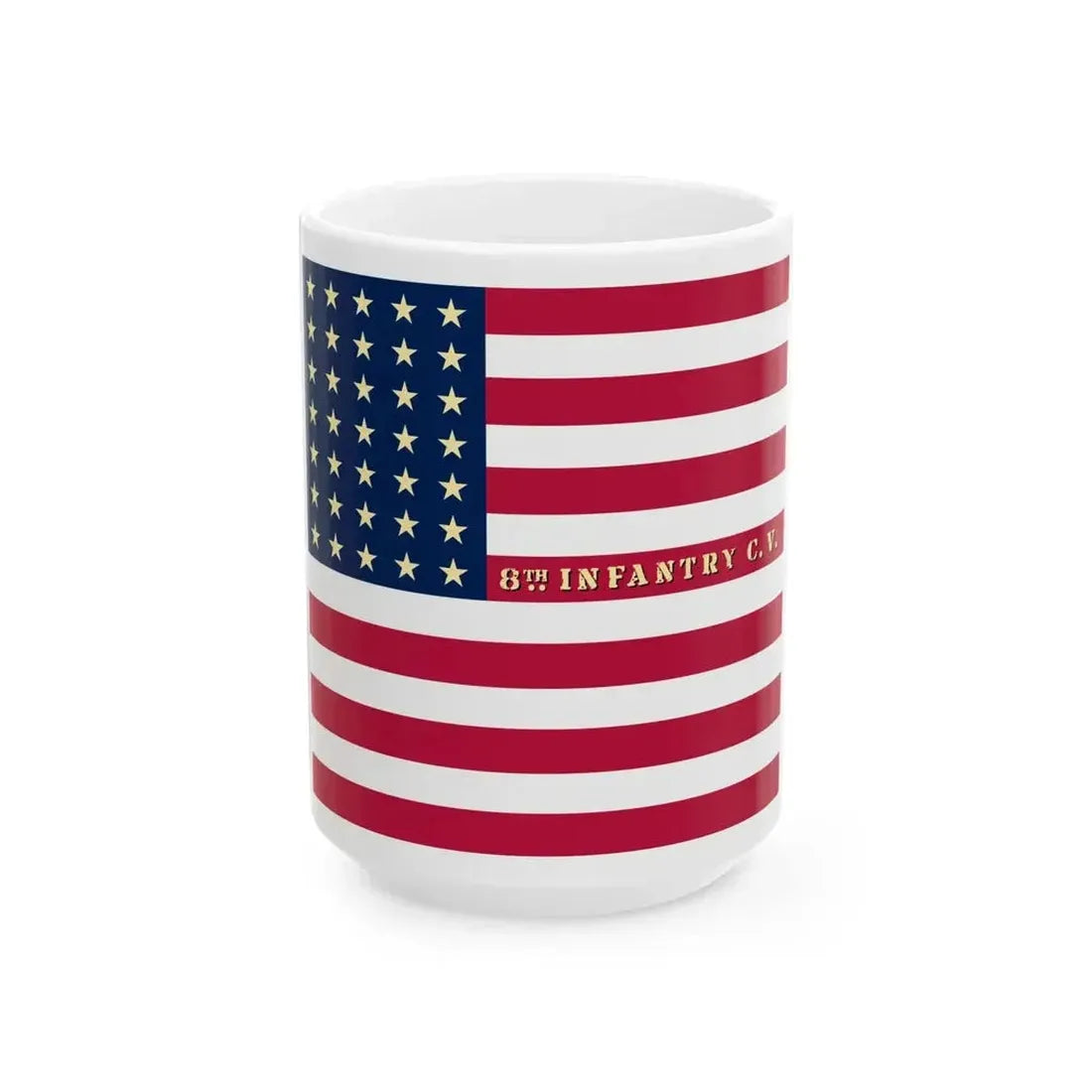 8th California Infantry Regiment flag (United States) White Coffee Mug 15oz - Go Mug Yourself