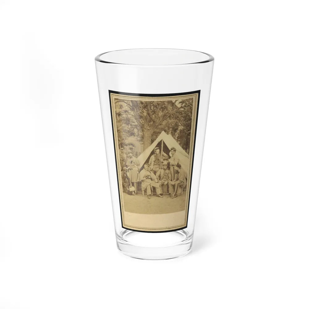 8th Company Soldiers At A Military Camp, Possibly In Washington, D.C. (U.S. Civil War) Pint Glass 16oz-16oz-Go Mug Yourself