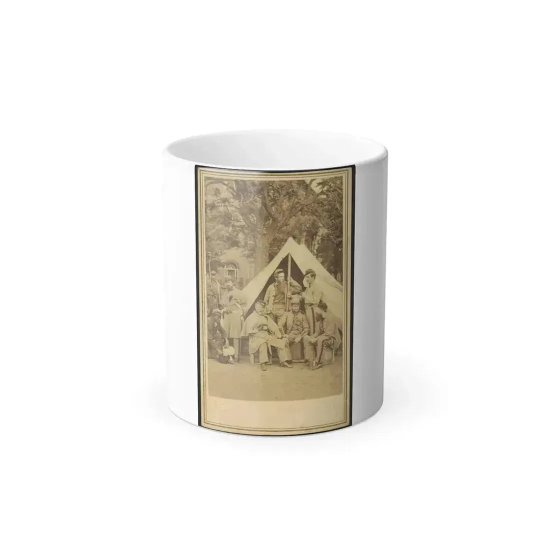 8Th Company Soldiers at a Military Camp, Possibly in Washington, D.C. (U.S. Civil War) Color Changing Coffee Mug 11oz Default Title 11oz - Go Mug Yourself