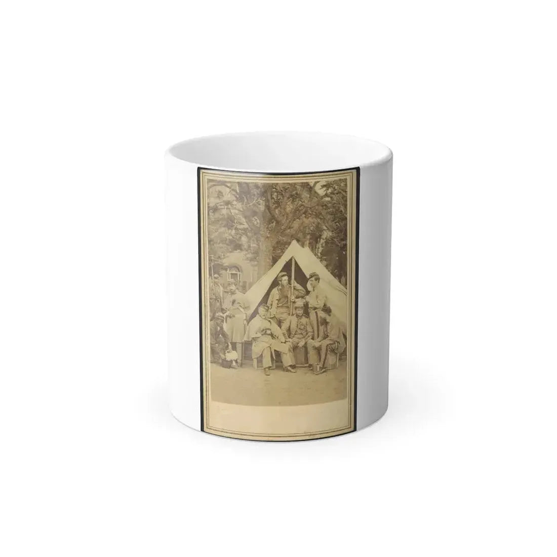 8Th Company Soldiers at a Military Camp, Possibly in Washington, D.C. (U.S. Civil War) Color Changing Coffee Mug 11oz - Go Mug Yourself