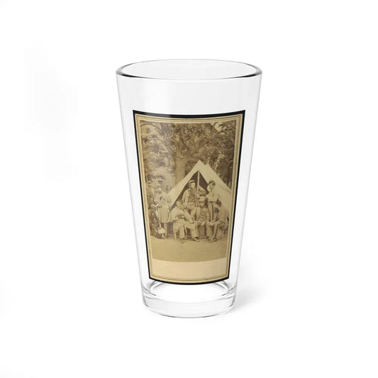8th Company Soldiers At A Military Camp, Possibly In Washington, D.C. (U.S. Civil War) Pint Glass 16oz 16oz - Go Mug Yourself