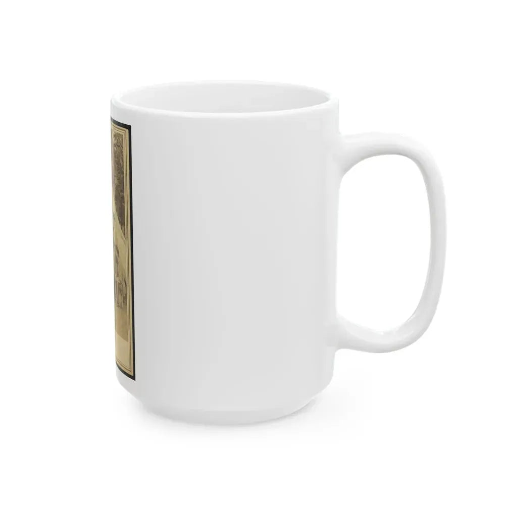 8th Company Soldiers At A Military Camp, Possibly In Washington, D.C. (U.S. Civil War) White Coffee Mug - Go Mug Yourself