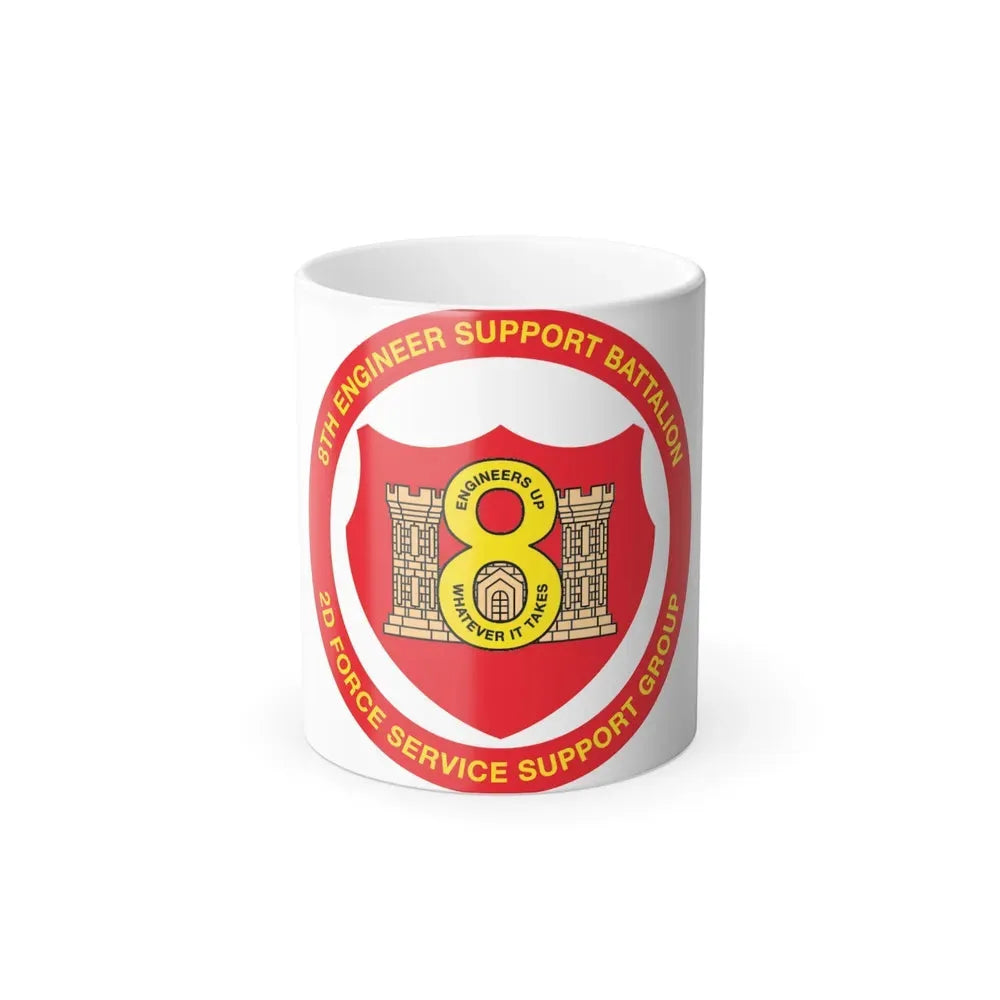 8th Engineer Support Battalion 2nd Force Service Support Group (USMC) Color Changing Coffee Mug 11oz - Go Mug Yourself