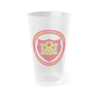 8th Engineer Support Battalion 2nd Force Service Support Group (USMC) Frosted Pint Glass 16oz Default Title - Go Mug Yourself
