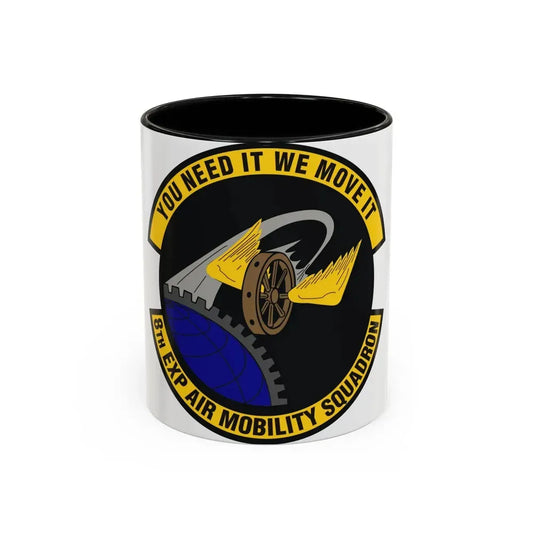 8th Expeditionary Air Mobility Squadron (U.S. Air Force) Accent Coffee Mug 11oz Black - Go Mug Yourself