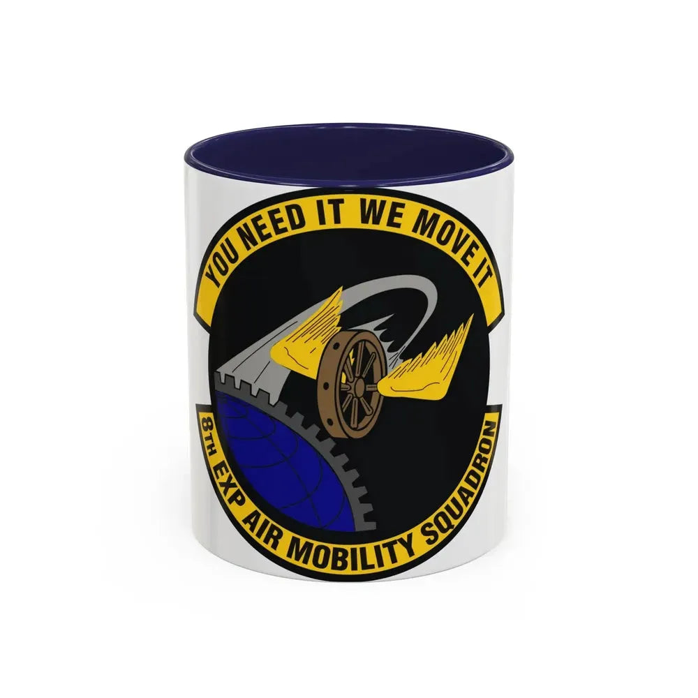 8th Expeditionary Air Mobility Squadron (U.S. Air Force) Accent Coffee Mug 11oz Navy - Go Mug Yourself
