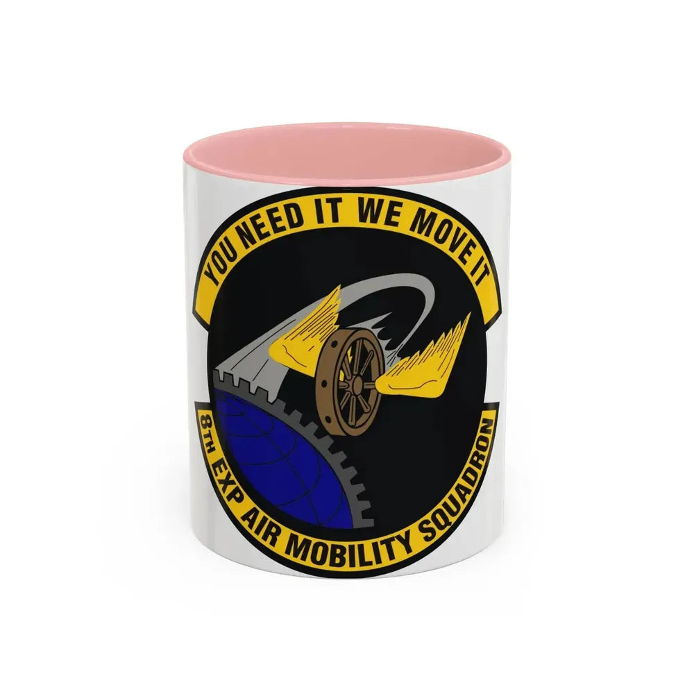 8th Expeditionary Air Mobility Squadron (U.S. Air Force) Accent Coffee Mug 11oz Pink - Go Mug Yourself