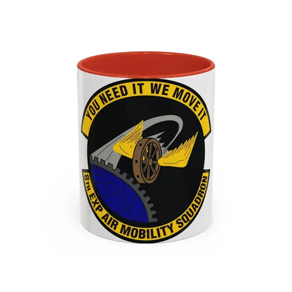 8th Expeditionary Air Mobility Squadron (U.S. Air Force) Accent Coffee Mug 11oz Red - Go Mug Yourself