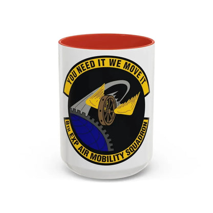 8th Expeditionary Air Mobility Squadron (U.S. Air Force) Accent Coffee Mug 15oz Red - Go Mug Yourself