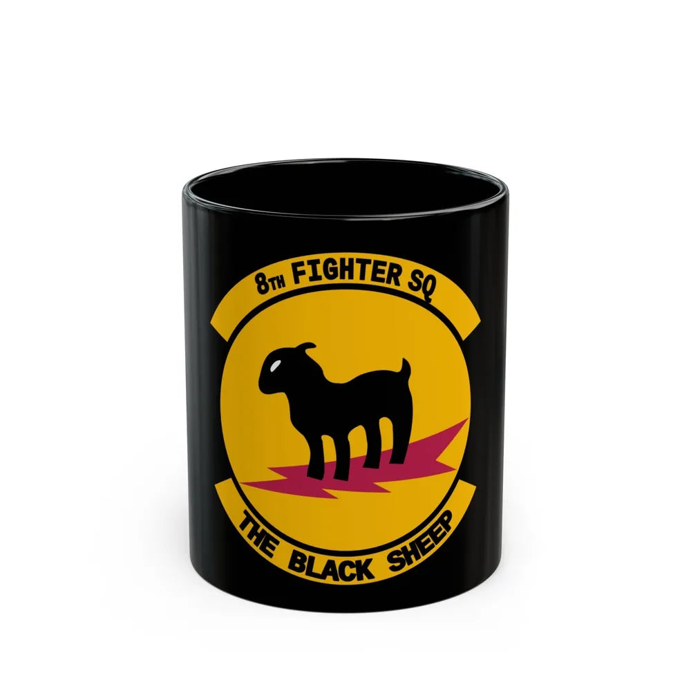 8th Fighter Squadron (U.S. Air Force) Black Coffee Mug-11oz-Go Mug Yourself