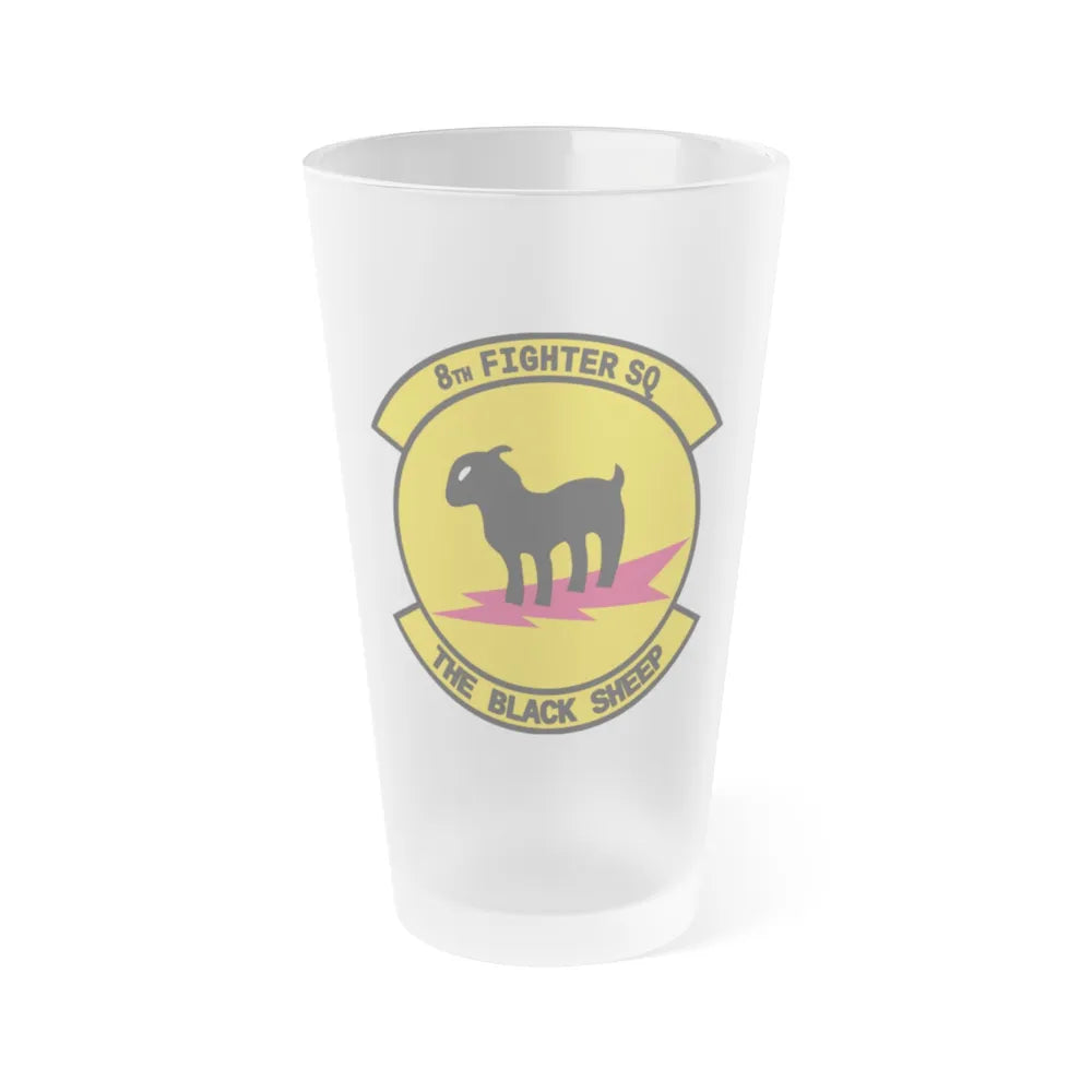 8th Fighter Squadron (U.S. Air Force) Frosted Pint Glass 16oz-16oz-Frosted-Go Mug Yourself