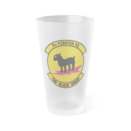 8th Fighter Squadron (U.S. Air Force) Frosted Pint Glass 16oz-16oz-Frosted-Go Mug Yourself