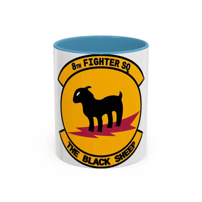 8th Fighter Squadron (U.S. Air Force) Accent Coffee Mug 11oz Light Blue - Go Mug Yourself