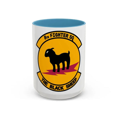 8th Fighter Squadron (U.S. Air Force) Accent Coffee Mug 15oz Light Blue - Go Mug Yourself