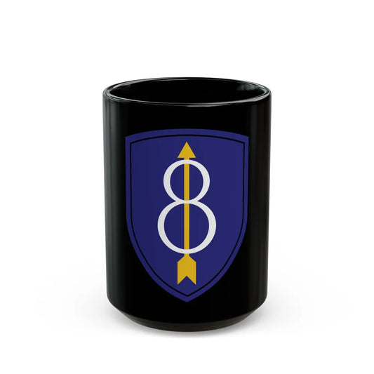 8th Infantry Division patch (U.S. Army) Black Coffee Mug-15oz-Go Mug Yourself