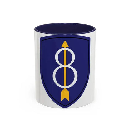 8th Infantry Division patch (U.S. Army) Accent Coffee Mug 11oz Navy - Go Mug Yourself