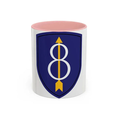 8th Infantry Division patch (U.S. Army) Accent Coffee Mug 11oz Pink - Go Mug Yourself
