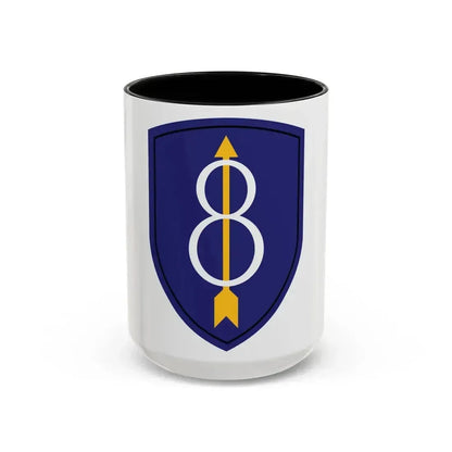 8th Infantry Division patch (U.S. Army) Accent Coffee Mug 15oz Black - Go Mug Yourself
