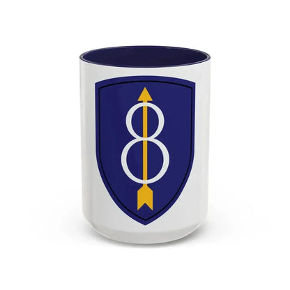 8th Infantry Division patch (U.S. Army) Accent Coffee Mug 15oz Navy - Go Mug Yourself