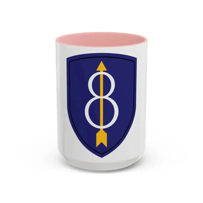 8th Infantry Division patch (U.S. Army) Accent Coffee Mug 15oz Pink - Go Mug Yourself