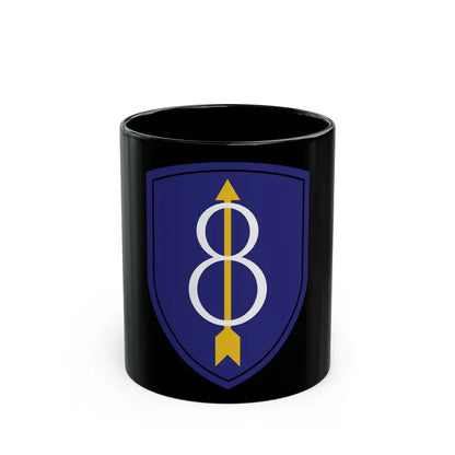 8th Infantry Division patch (U.S. Army) Black Coffee Mug 11oz - Go Mug Yourself