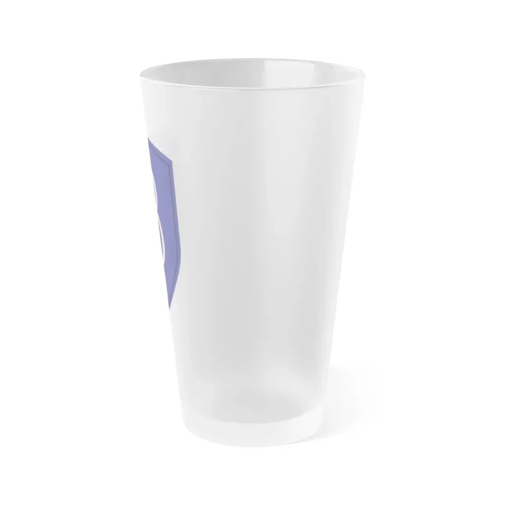 8th Infantry Division patch (U.S. Army) Frosted Pint Glass 16oz - Go Mug Yourself