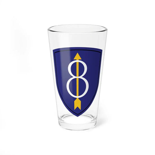 8th Infantry Division patch (U.S. Army) Pint Glass 16oz 16oz - Go Mug Yourself