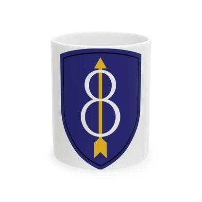 8th Infantry Division patch (U.S. Army) White Coffee Mug 11oz - Go Mug Yourself