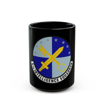 8th Intelligence Squadron (U.S. Air Force) Black Coffee Mug-15oz-Go Mug Yourself