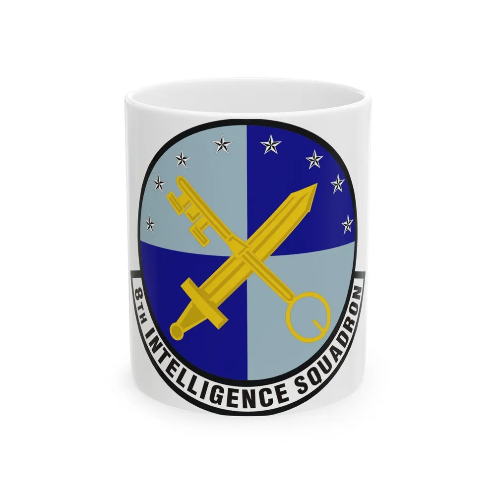 8th Intelligence Squadron (U.S. Air Force) White Coffee Mug-11oz-Go Mug Yourself