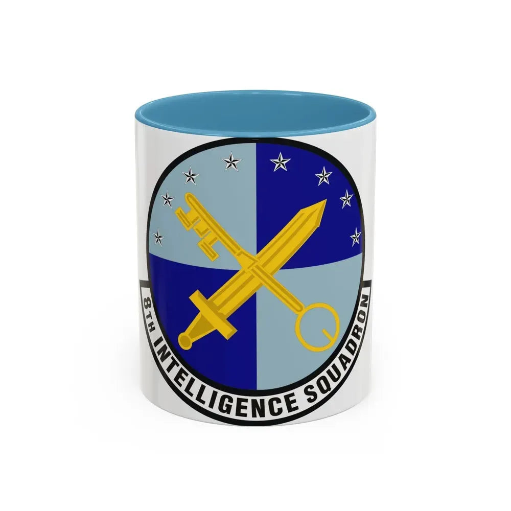 8th Intelligence Squadron (U.S. Air Force) Accent Coffee Mug 11oz Light Blue - Go Mug Yourself