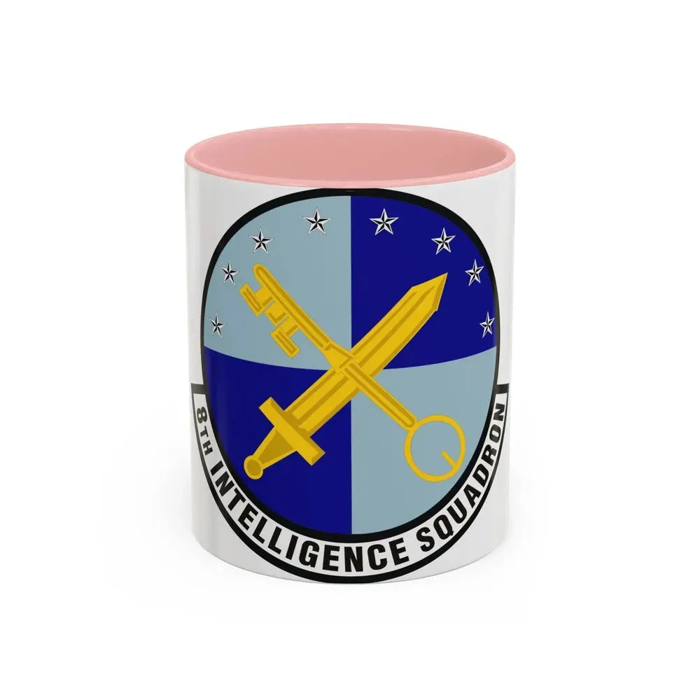 8th Intelligence Squadron (U.S. Air Force) Accent Coffee Mug 11oz Pink - Go Mug Yourself