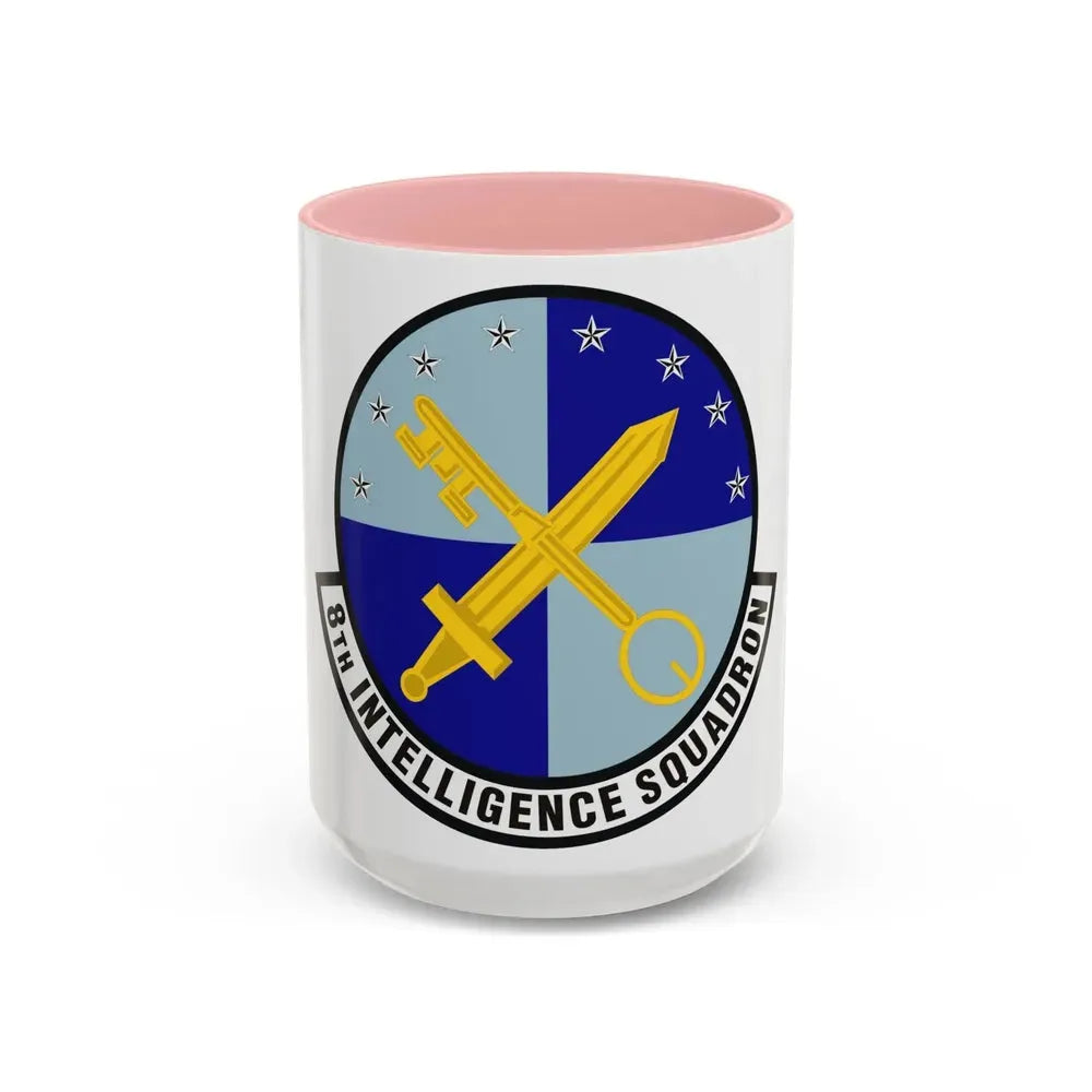 8th Intelligence Squadron (U.S. Air Force) Accent Coffee Mug 15oz Pink - Go Mug Yourself