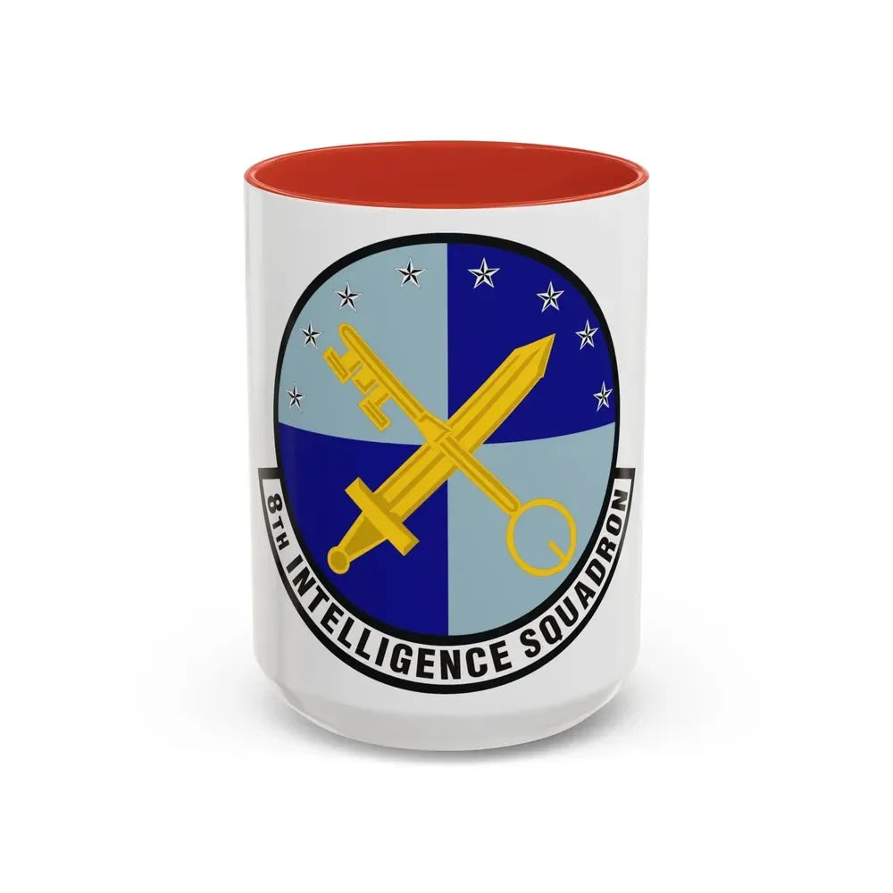 8th Intelligence Squadron (U.S. Air Force) Accent Coffee Mug 15oz Red - Go Mug Yourself