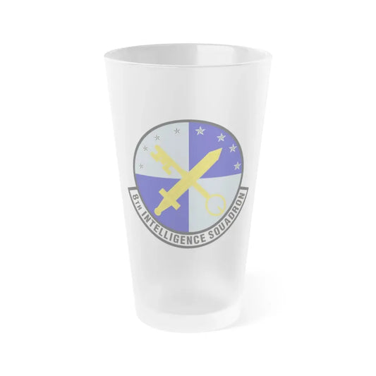8th Intelligence Squadron (U.S. Air Force) Frosted Pint Glass 16oz 16oz Frosted - Go Mug Yourself